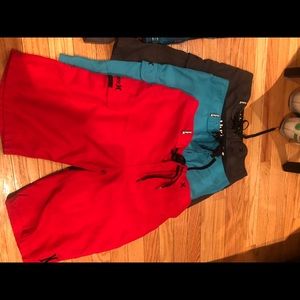 7 shorts. Hurley, Oakley old navy, and Trunks.